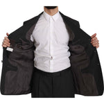 Z ZEGNA Black Striped Two Piece 3 Button 100% Wool Suit KOS1459-52