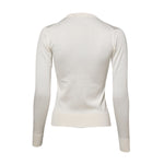 Dolce & Gabbana White Silk Lily Embellished Cardigan Sweater TSH86573-36