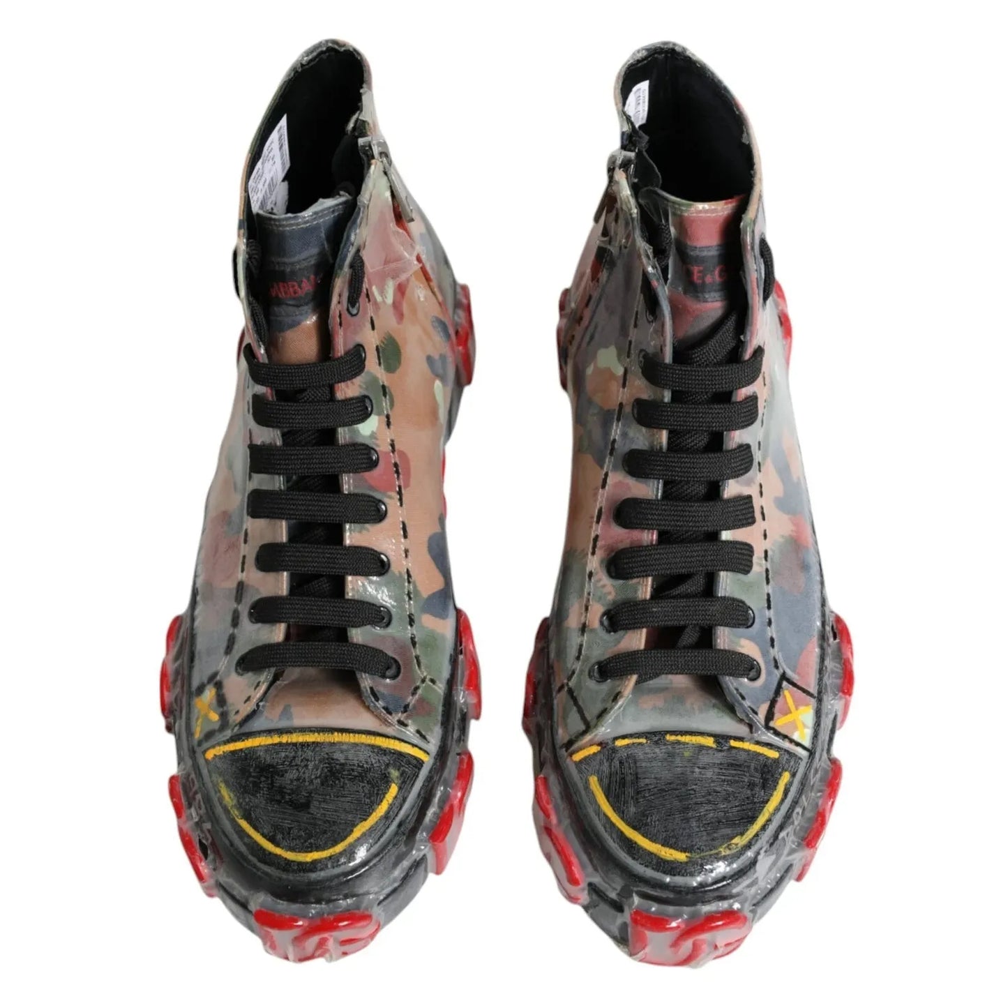 Dolce & Gabbana Multicolor Camouflage High Top Sneakers Shoes MV6274-44
