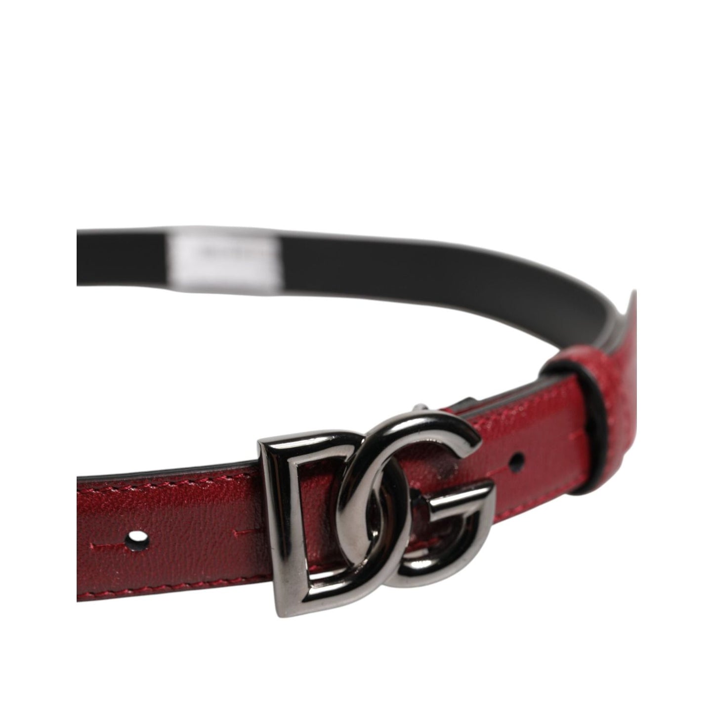 Dolce & Gabbana Red Classic Metal DG Logo Buckle Belt BEL9403-85