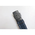 Dolce & Gabbana Blue White Cotton DG Logo Metal Buckle Belt BEL9432-110