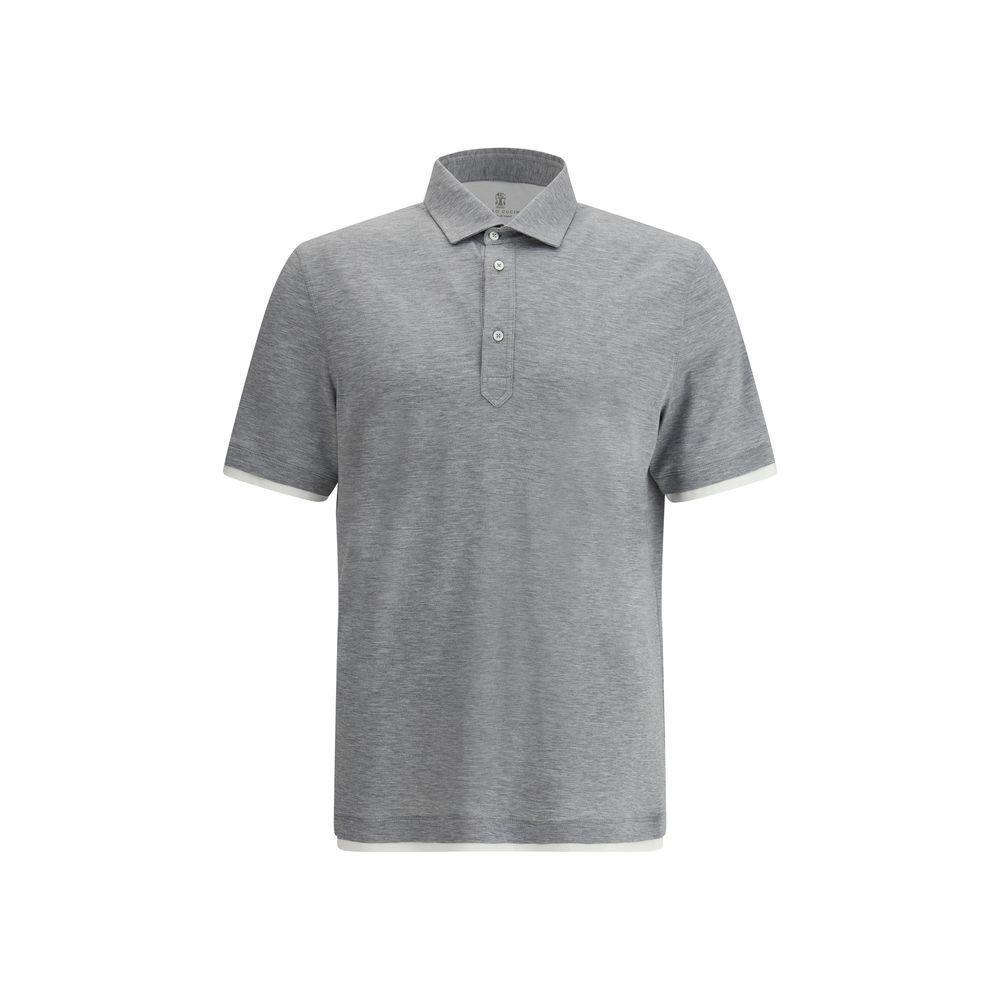 Brunello Cucinelli Silk Polo Shirt BR-MH8363966CNZ17-L