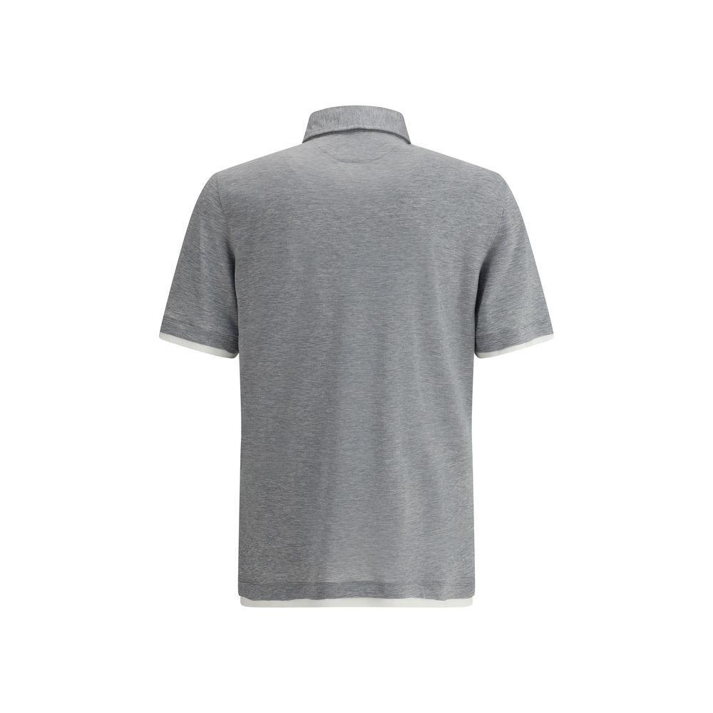 Brunello Cucinelli Silk Polo Shirt BR-MH8363966CNZ17-L