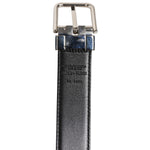 Dolce & Gabbana Black Classic Leather Silver Tone Buckle Belt