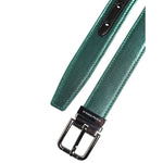 Dolce & Gabbana Green Black Polyester Metal Buckle Belt BEL9474-105