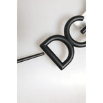 Dolce & Gabbana Black White Metal DG Logo Buckle Belt BEL9477-105