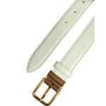 Dolce & Gabbana Light Green Leather Gold Metal Buckle Belt WMB526-75