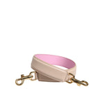 Dolce & Gabbana Beige Pink Leather Handbag Accessory Shoulder Strap WMB530