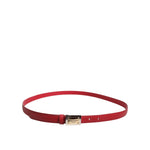 Dolce & Gabbana Red Leather Square Metal Buckle Cintura Belt WMB532-105