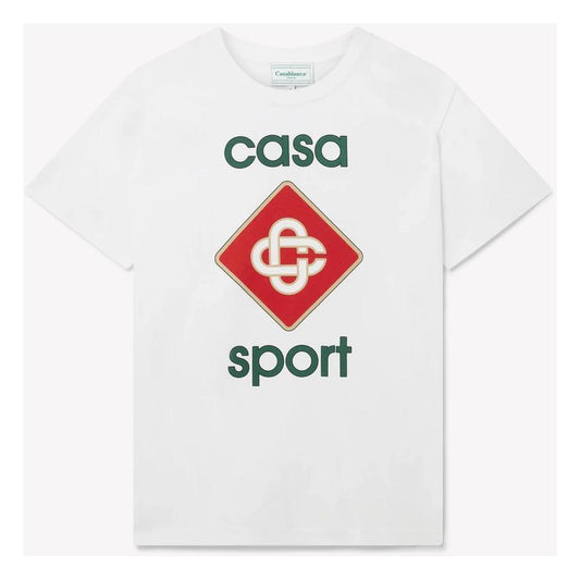 Casablanca White Cotton T-Shirt