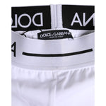 Dolce & Gabbana White Nylon Logo Waistband Boxer Brief Underwear BIK1759-40