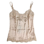 Dolce & Gabbana Beige Lace Silk Satin Tank Lingerie Underwear BIK1426-3