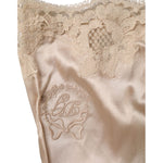 Dolce & Gabbana Beige Lace Silk Satin Tank Lingerie Underwear BIK1426-3