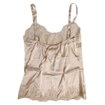 Dolce & Gabbana Beige Lace Silk Satin Tank Lingerie Underwear BIK1426-3