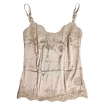 Dolce & Gabbana Beige Lace Silk Satin Tank Lingerie Underwear BIK1426-3