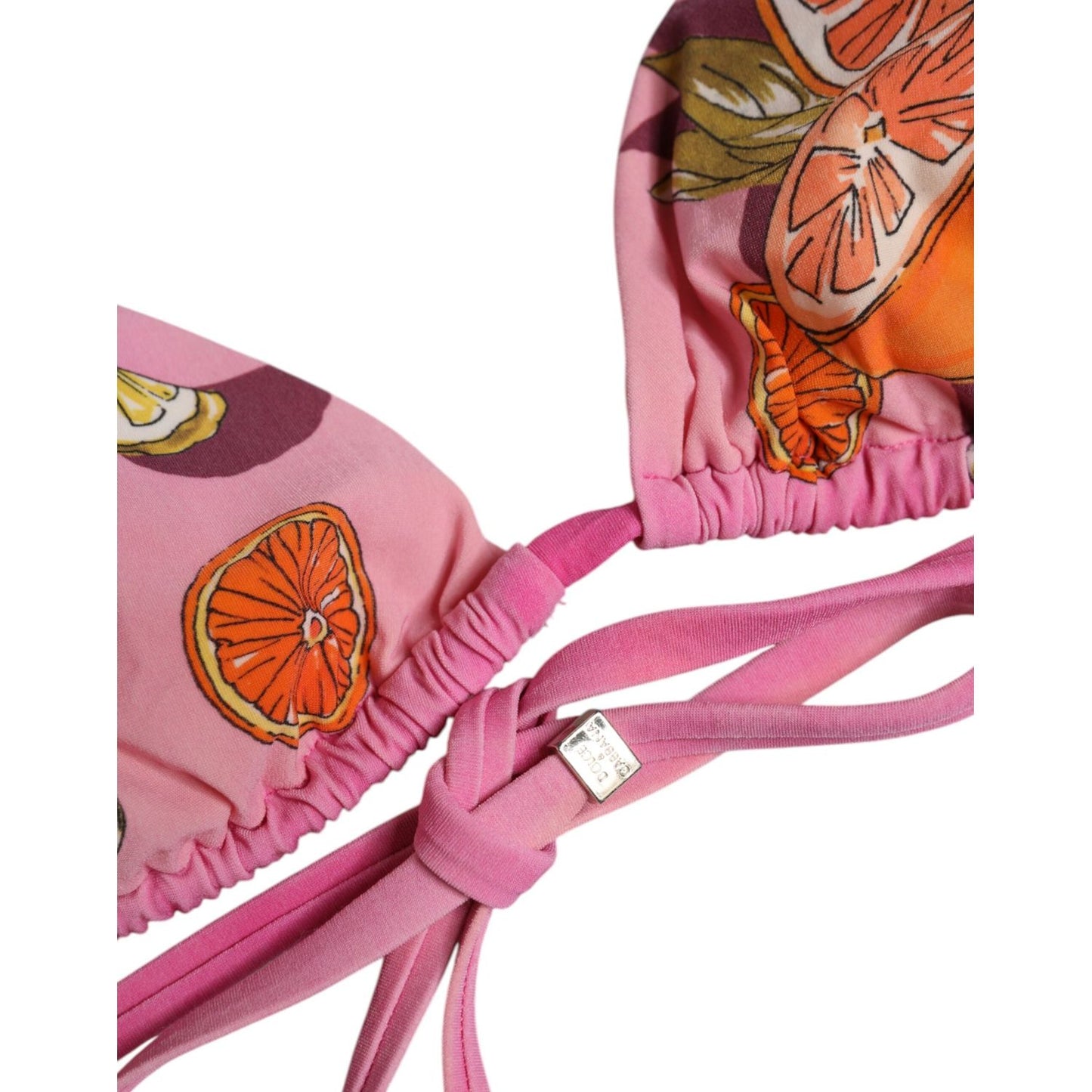 Dolce & Gabbana Pink Printed Swimsuit 2 Piece Top Bottom Swimwear BIK1652-2