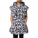 Dolce & Gabbana White DG Mania Hooded Sleeveless Puffer Jacket