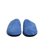 Dolce & Gabbana Blue Suede Capra Slides Flat Slipper Shoes MV7565-43