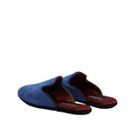 Dolce & Gabbana Blue Suede Capra Slides Flat Slipper Shoes MV7565-43