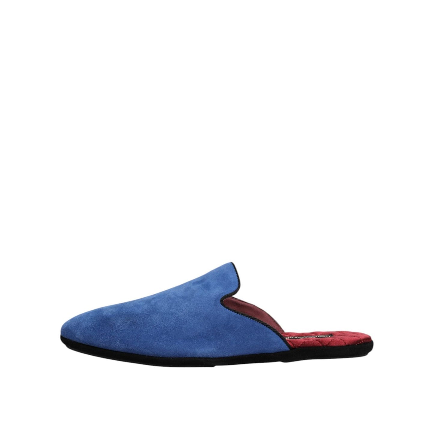 Dolce & Gabbana Blue Suede Capra Slides Flat Slipper Shoes MV7565-43