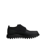 Dolce & Gabbana Black Leather Lace Up Trekking Dress Shoes MV7576-42