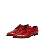 Dolce & Gabbana Red Exotic Leather Lace Up Dress Derby Shoes MV7615-39