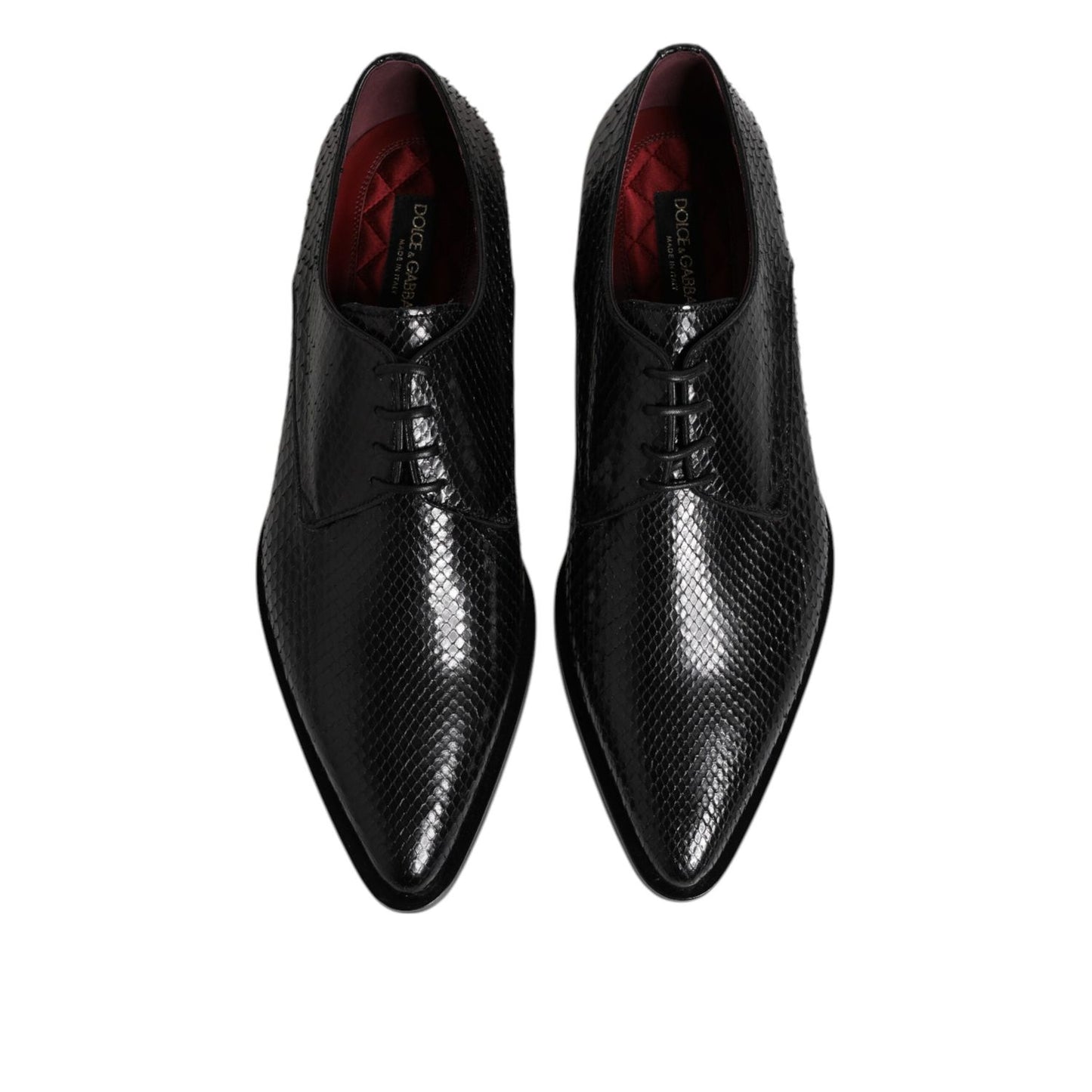 Dolce & Gabbana Black Leather Lace Up Dress Men Derby Shoes MV7619-40