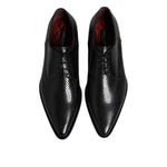 Dolce & Gabbana Black Leather Lace Up Dress Men Derby Shoes MV7619-40