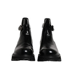 Dolce & Gabbana Black Belted DG Logo Men Chelsea Boots Shoes MV7578-44