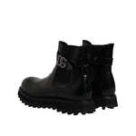 Dolce & Gabbana Black Belted DG Logo Men Chelsea Boots Shoes MV7578-44