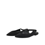Dolce & Gabbana Black Crystal Charmeuse Slingback Shoes LA12720-40.5