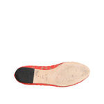 Dolce & Gabbana Orange Lace Crystal Ballet Flats Loafers Shoes