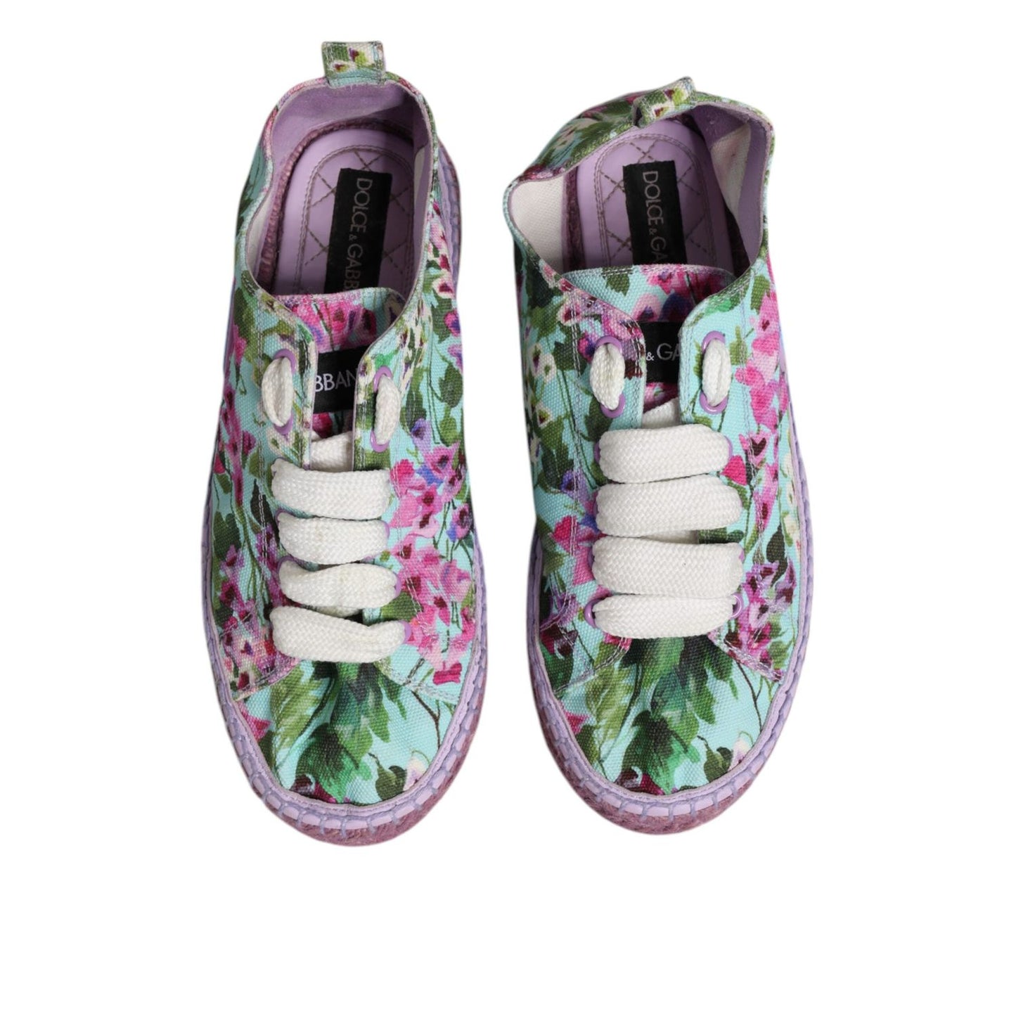Dolce & Gabbana Multicolor Canvas Espadrilles Sneakers Shoes LA12728-40