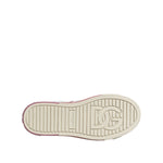 Dolce & Gabbana White Pink Leather Low Top Sneakers Shoes LA12765-38.5