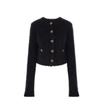 Balenciaga Crop Bouclé Cardigan