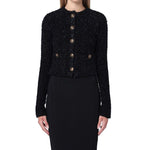 Balenciaga Crop Bouclé Cardigan