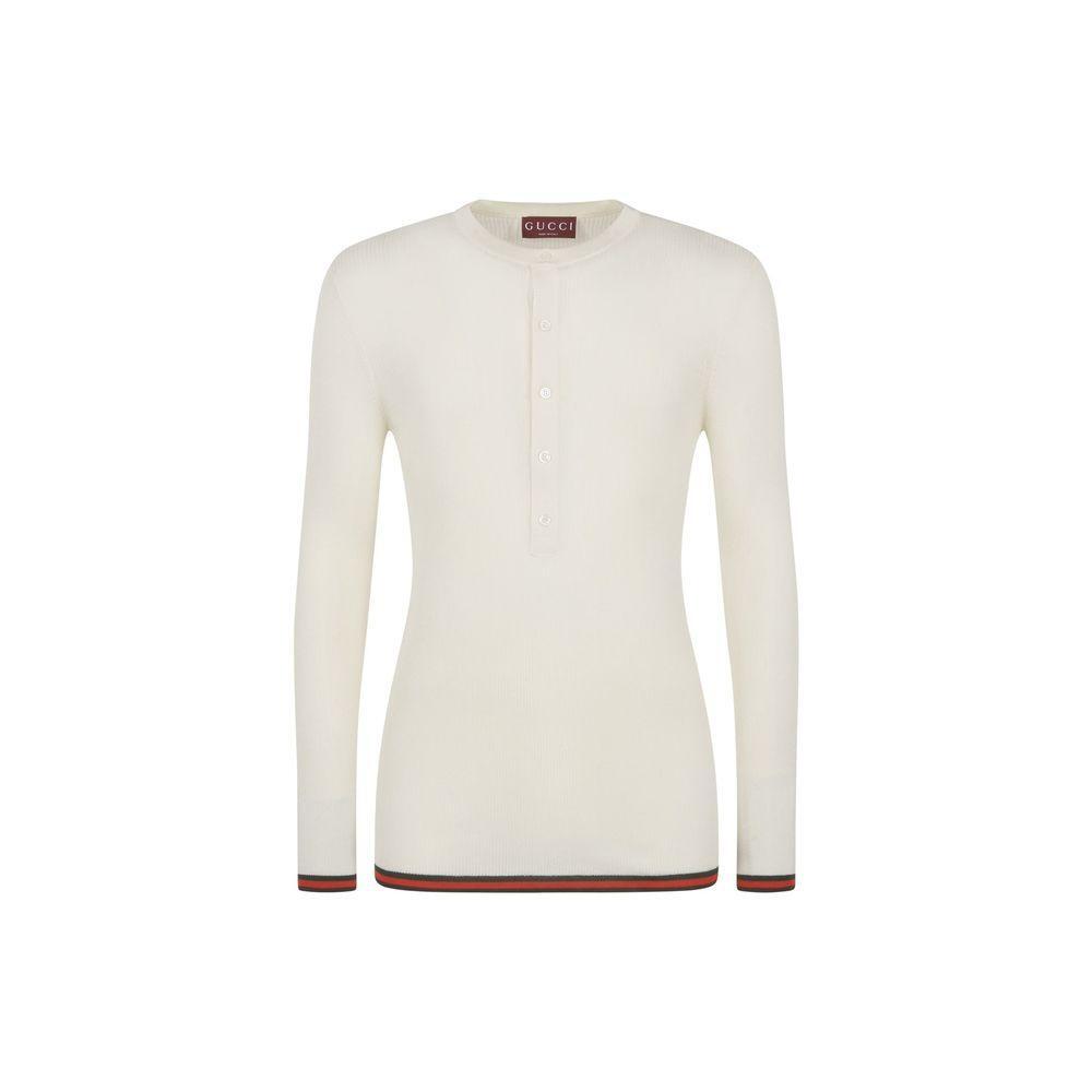 Gucci Ribbed-Knit Silk T-Shirt GU-8815559311572-L