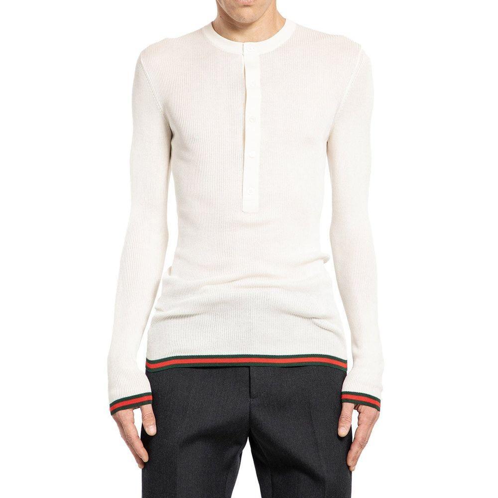 Gucci Ribbed-Knit Silk T-Shirt GU-8815559311572-L