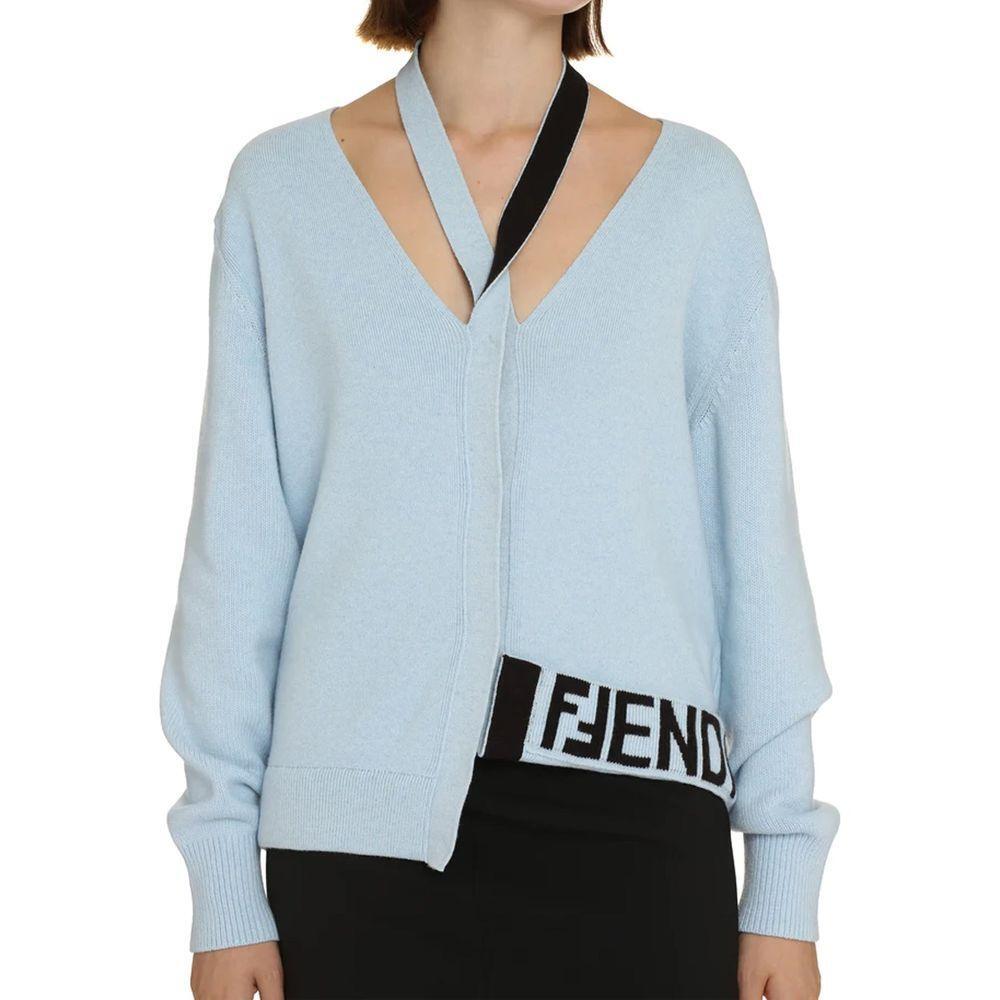 Fendi Wool And Cashmere Cardigan FE-8735475761364-38