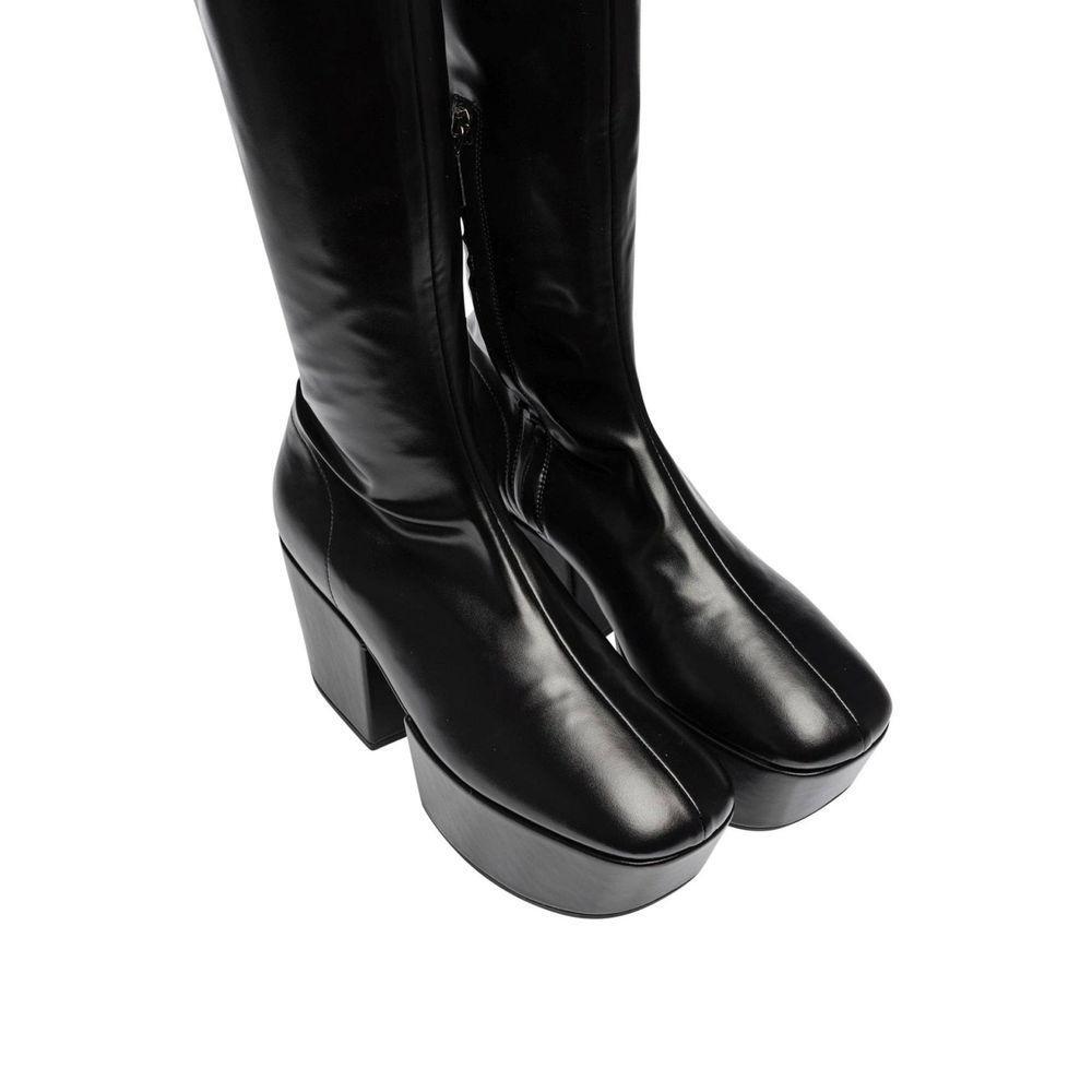 Prada Leather Platform Boots