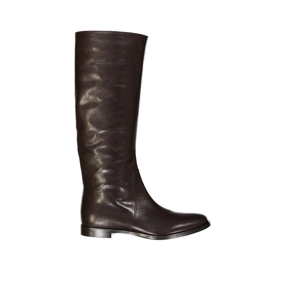 Sergio Rossi Leather Boots SE-8735590088916-EU35.5/US5.5