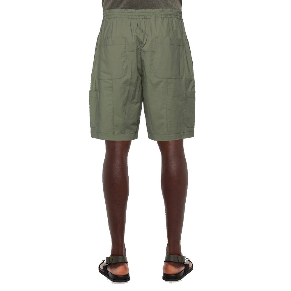 Ambush Green Cotton Bermuda Shorts