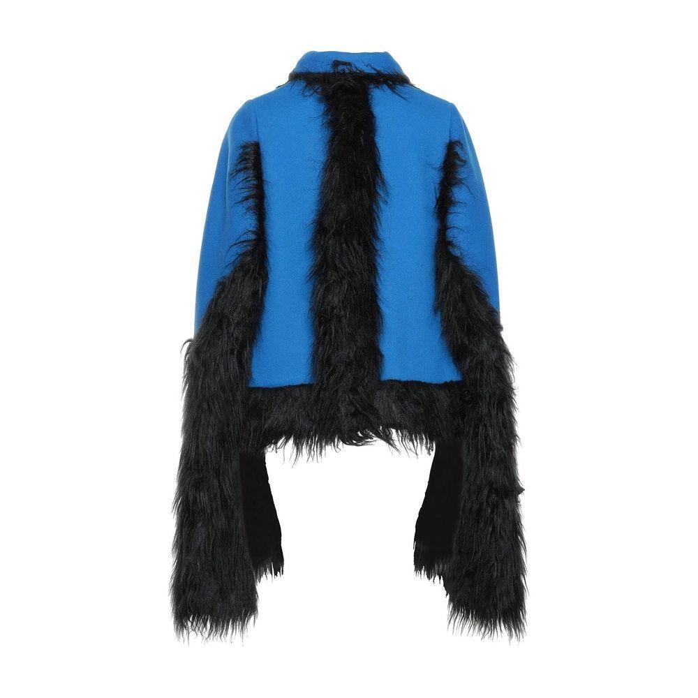 Maison Margiela Faux Fur Trimmed Cape Jacket MA-8736458637524-36