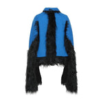 Maison Margiela Faux Fur Trimmed Cape Jacket MA-8736458637524-36