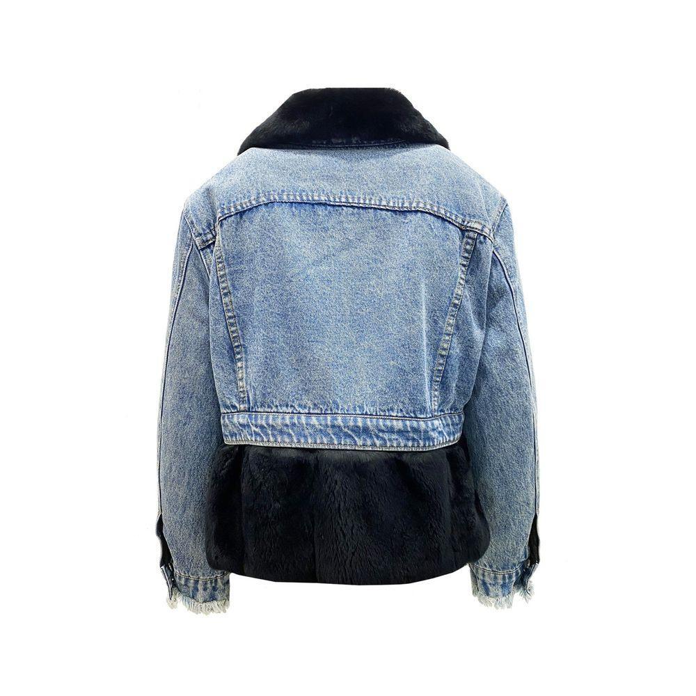 FORTE DEI MARMI COUTURE Fur Lining Denim Jacket FO-8736391725268-42