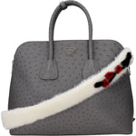 Prada White Leather Shoulder Bags