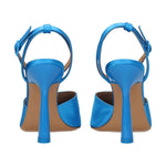 Off-White Blue Satin Stiletto Heels Sandals OF-8547286450441-EU36/US6