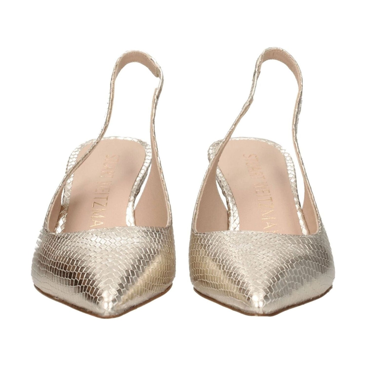 Stuart Weitzman Gold Leather High Heel Pumps ST-8547288154377-EU37/US7