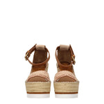 See By Chloé Beige Leather Wedges Sandals SE-8547288776969-EU41/US11