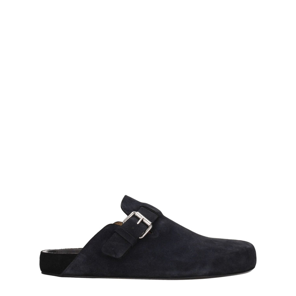 Isabel Marant Black Leather Slippers Sandals IS-8547290775817-EU42/US9